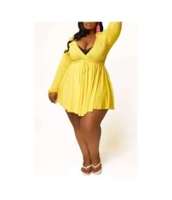 Wholesale Plus Size Clothing Long Sleeve Tied Lapel Knit Dress N5923091200044 -DivaLook Shop O1CN01lFWYzV27HcwSqO7pZ 2212782247772 0 cib 5