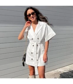 Button-Down Short-Sleeve Belt Commuter Loose Suit Dress Wholesale Dresses N4623070600032 13 Button-Down Short-Sleeve Belt Commuter Loose Suit Dress Wholesale Dresses N4623070600032 -DivaLook Shop O1CN01owcxPg2Gztsq0mhH7 2212501819087 0 cib 3