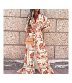 V Neck Ties Single Breasted Printed Loose Dress Wholesale Dresses N462823032800172 -DivaLook Shop O1CN01pfMWpm2HGO0v0GQwh 2212450069123 0 cib 5