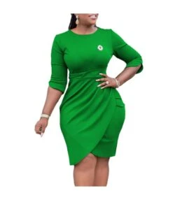 Elegant Short Sleeve Flower Decorated High Waist Pleated Dress Wholesale Dresses V5923050300073 -DivaLook Shop O1CN01sfpOoh1qrUb6tRzoy 4225535549 0 cib