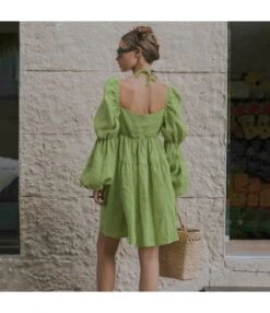 Puff Sleeve Commuter Niche Lace Hollow Loose Simple Dress Wholesale Dresses N462323021400186 -DivaLook Shop O1CN01ssY4N82Gztp6alEQ4 2212501819087 0 cib