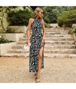 Elegant Sleeveless Floral Print Hanging Neck High Split Long Dress Wholesale Dresses V5923041200031 -DivaLook Shop O1CN01sz115p1ND4mzCvwCF 2425141535 0 cib 4