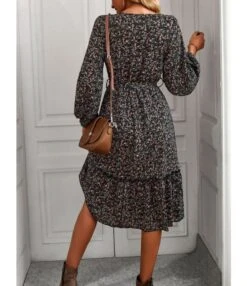 Casual Long-Sleeved Floral Print V-Neck Chiffon Ruffle Dress Wholesale Dresses V5923041200024 -DivaLook Shop O1CN01vBIiyz1ND4jx3JkVJ 2425141535 0 cib