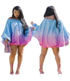 Fashion Print One Neck Strapless Bat Sleeve Short Dress Wholesale Dresses V5923051000016 -DivaLook Shop O1CN01wYg1iY1IcCRbID2fN 3179960913 0 cib