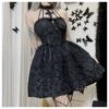 Dark Punk Gothic Personality Cross Halter Neck Tutu Dresses Wholesale Dresses N4623041900048