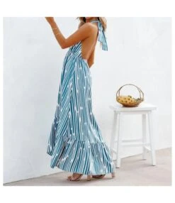 Striped Print Halter Neck Strapless Backless Asymmetric Swing Dress Wholesale Dresses N46723030400010 -DivaLook Shop O1CN01xXosKi1gk1yP9hvG7 1864974179 0 cib