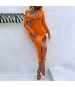 High Waist Slit Long-Sleeve Hollow V-Neck Midi Bag Hip Sexy Dress Wholesale Dresses SDN537990 -DivaLook Shop a0776cd0 a235 4803 8b77 25a03de51fba 0368652b667b0f796fb662cdfd713040