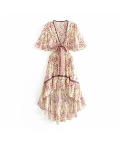 Floral Print Deep-V Neck Flare Sleeve Lace-Up Cutout Irregular Hem Resort Maxi Dresses Wholesale Bohemian Dress For Women SDN532371 -DivaLook Shop a1117082 4989 4349 b64b fff650eb7f7e 94640aef55e2f6f52c485f8d19f8a0df