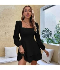 Sexy Backless Square Neck Long Sleeve Ruffle Mini Dress Wholesale Dresses SDN539566 -DivaLook Shop abfec8d3 a4e2 4ac9 b43d 92c5764ca903 89a65c021d02e21bb2af78e70818a585