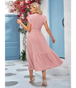 Casual Solid Color Casual Tie-Up Waist Jacquard V-Neck Ruffled Dress Wholesale Dresses SDN539978 -DivaLook Shop b19058f2 88f3 43aa ac60 e8b803cbe6f5 1be26333d4e9296e705a9e6f2a118941