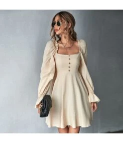 Casual Square Neck Bubble Long Sleeve A-Line Mini Dress Wholesale Dresses SDN562884 -DivaLook Shop b196b2e0 ca28 41e3 91a8 e2c9c26d6f82 864210e661e3407806ece55145157897