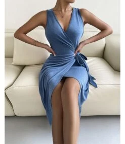 Sexy Deep V-Neck Slit Dress Sleeveless Solid Color Lace-Up Midi Wholesale Dresses SDN560619 -DivaLook Shop b378a8b2 86d5 41f4 83ba 7b24f1b07816 471cee132f50ff7866f3837812b0c548