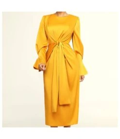 Knot Solid Color Fashion Temperament Round Neck Long Sleeve Design Wholesale Dresses SDN538053 -DivaLook Shop b544bb87 dc4a 47bc b1dc 64218d81f6dc b5239b9d2da06d743ee428de993d7332