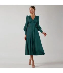 V Neck Nipped Waist Vintage Midi Satin Dress Wholesale Dresses SDN536436 -DivaLook Shop b5afd6ec 4a68 4cba b93a 82f7122676e7 O1CN01VpoxA92GztmhZrsdc 2212501819087 0 cib