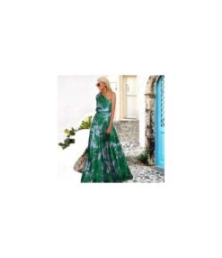 Leaf Print Sleeveless One Shoulder Wholesale Maxi Dresses SD204458 -DivaLook Shop b6201410 919d 40b5 9123 bd1317c7be6c ecd2064197826553c36b78003b74c36f