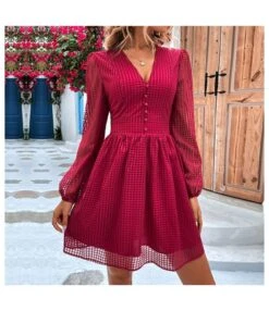 Temperament Low Cut Grid Stitching Slim Solid Color Midi Dress Wholesale Dresses SDV464032 -DivaLook Shop bb0fb2d8 1cca 4394 b4be 7165c2e6e1b5 2e792ced0978583f0a351dbaf7d2ebb4