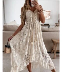 Lace Fringe Solid Color Irregular Hem Wide Swing Slip Maxi Dresses Wholesale Bohemian Dress For Women SD531220 -DivaLook Shop bb5284db f9b8 4f88 9f93 0cc3e4122c9a 908E3F2A307EC36605DA125B2FAF60A2