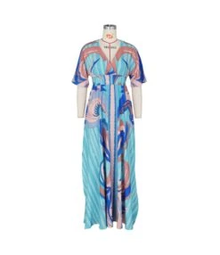 Fashion Printed Short Sleeve Side Slit Resort Swing Dress Wholesale Maxi Dresses SDN535522 -DivaLook Shop be4ef4ab 2d53 4a99 9b82 49f0ea5948d2 6ae979df3c865e1ef61d1df16726ffd0