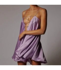 Solid Color Rhinestone Chain Sundresses Sling V-Neck Open Back Satin Dress Party Sexy Wholesale Mini Dresses SDN532986 -DivaLook Shop c1af006d cf8c 4070 bf99 9449aba664df bb21ca65902dccee60ffba9689624af7