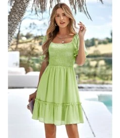 Casual Square Neck Solid Color Puff Sleeve Swing Dress Wholesale Dresses SDN538821 -DivaLook Shop c5b6763d fb44 4ca5 8441 06cabb1e8e31 a912cad30ce7d194c9dc33ca887461e9