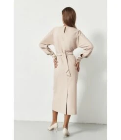 Tie Niche Solid Color Long-Sleeved Commuter Midi Dress Wholesale Dresses SDV463828 -DivaLook Shop c94bbf55 4685 4bc1 a406 e3ebb8a668ac 91e588b81ea557689823c0ec8cdf5d4a