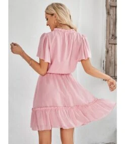 Casual V-Neck Solid Color Ruffle Swing Dress Wholesale Dresses SDN538814 -DivaLook Shop ca4c7929 3c5b 4d0a 9c27 9ebbc090774e 5a6aad033e649804fbf8520caf834db8