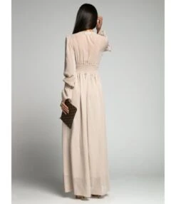 Nipped Waist Long Sleeve Slit Chiffon Dress Wholesale Maxi Dresses SDN535518 -DivaLook Shop d11d8ff5 8d9d 4b1b ba84 970bb9bbd10c 8bbcb592437b2cb97df72e862941d381