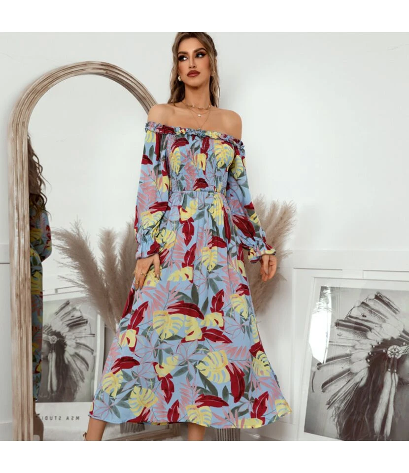 Full Sleeve Midi Bohemian Dress For Women St. Patrick'S Day SD191079 6 Full Sleeve Midi Bohemian Dress For Women St. Patrick'S Day SD191079 - Image 4