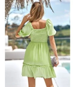 Casual Square Neck Solid Color Puff Sleeve Swing Dress Wholesale Dresses SDN538821 -DivaLook Shop d42729fb d149 4d13 af65 1d33c4e56374 d75b81fac86a023d81e39baa2ca5f254