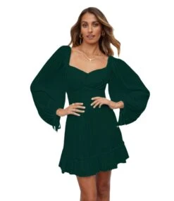 Square Neck Solid Color Lantern Sleeve Ruffles Lace-Up Swing Dress Vintage Wholesale Dresses SD531198 -DivaLook Shop d4bf0b0f bc8b 493a 870a 5a470d0a0e02 f9214afc433706c52d6b012e54e2ae38