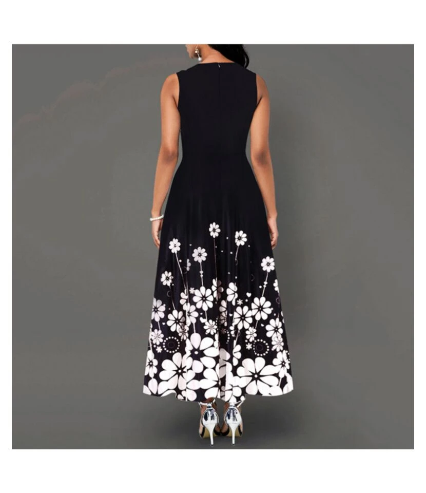 Women Floral Print Sleeveless Wholesale Swing Dresses SDN580597 5 Women Floral Print Sleeveless Wholesale Swing Dresses SDN580597 - Image 3