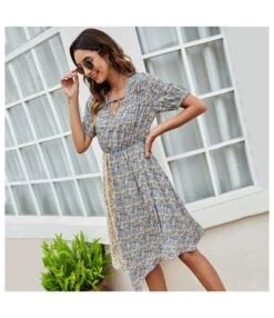 Fashion Women Floral Print Short Sleeve V Neck Irregular Wholesale Swing Dresses SD167375 -DivaLook Shop d8d82046 81e8 479e ac37 7c704ec88bf0 974a2ae09ecaa7c91913a1564ecf7c2f