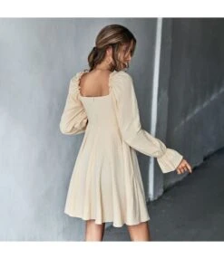 Casual Square Neck Bubble Long Sleeve A-Line Mini Dress Wholesale Dresses SDN562884 -DivaLook Shop d972a511 daad 4916 b80e d4f964fd50e9 06ec73530afd518457aca8217f29659c