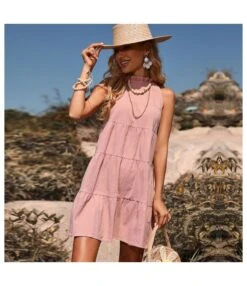 Women Fashion Sleeveless Bowknot Pink Wholesale Mini Dresses SD168426 -DivaLook Shop da23f364 5c1a 4829 8322 cd33d41a76ff 59a88f281d48abc9627984e3d605b86f