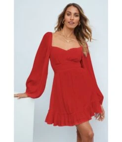 Square Neck Solid Color Lantern Sleeve Ruffles Lace-Up Swing Dress Vintage Wholesale Dresses SD531198 -DivaLook Shop db748d03 5f05 42c2 85b0 4209b21ac2be 0fca078c45449cd10966b6d47c1f1037