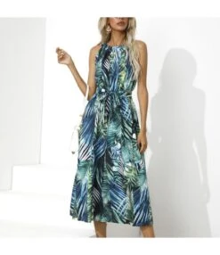Trendy Ethnic Style Printed Lace-Up Waist Sleeveless Midi Swing Dress Casual Wholesale Dresses SDN532785 -DivaLook Shop de5bc452 b072 4827 9f66 e8fdf45eb957 ba2b040fa5209fc5e7861e34274a1b52