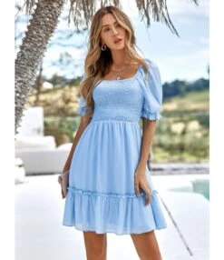 Casual Square Neck Solid Color Puff Sleeve Swing Dress Wholesale Dresses SDN538821 -DivaLook Shop e088e4da 41f9 4a35 b863 db25281c80ea b8b991e0957d0c3ed97685556cd63794