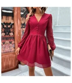 Temperament Low Cut Grid Stitching Slim Solid Color Midi Dress Wholesale Dresses SDV464032 -DivaLook Shop e14b52d4 881b 41bf a2bf 35f61786c143 4926f39583afd603a5c4699551f1aece
