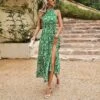 Elegant Sleeveless Floral Print Hanging Neck High Split Long Dress Wholesale Dresses V5923041200031 2 Elegant Sleeveless Floral Print Hanging Neck High Split Long Dress Wholesale Dresses V5923041200031 -DivaLook Shop e1c2880166764701ab1eafe300bbc9ab 4