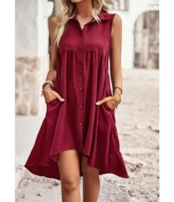 Sleeveless Solid Color Lapel Irregular Hem Tank Dress Wholesale Dresses SDN539519 -DivaLook Shop e404c9f2 6b02 4353 8d3b bd508b5fbd10 fb82ee08754385cdbf2639932aa3c075