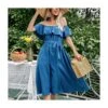 Loose Ruffled Simple Solid Color One-Shoulder Dress Wholesale Dresses N4623040100030 -DivaLook Shop e40a4efa2ebb4a0098f7afd90098ac35 4