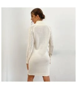 Fashion High Collar Hollow Twist Long Sleeve Sweater Knitted Dress Wholesale Jersey Dresses SDN537230 -DivaLook Shop e55b99ca 4419 44eb 859c 5bd76eae38fc abc43215b908a3899eff762417da292c
