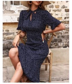 Women Polka Dot Print Puff Sleeve Tie Knot Wholesale Swing Dresses SDN580633 -DivaLook Shop e8fd4c5a 218d 45c1 be73 4f1b1987d639 acff1c5f06e3b9156262414fe7beac8c