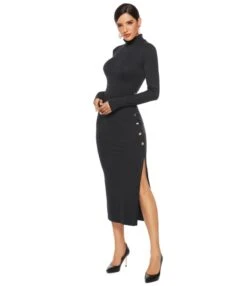 Solid Side Slit Sexy Long Sleeve Stretch Fit Knit Dress Supplier SD182876 -DivaLook Shop e9a1558c c122 4e2c b1e3 2f1ac9d1eb1b F2889DBC128B4B694754257D74A956C9