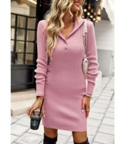 Casual V-Neck Lapel Mini Dress Single-Breasted Long Sleeve Bodycon Wholesale Dresses SDN562274 -DivaLook Shop ed115fbe 8647 4921 8c04 009d9848f7d7 47400f80bc8da4521ca2fea76ecf544b