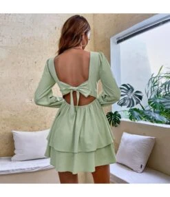 Sexy Backless Square Neck Long Sleeve Ruffle Mini Dress Wholesale Dresses SDN539566 -DivaLook Shop f09d790c 3527 48a7 b6f5 611cc9bff6d6 429cbf18cf371f7521c83dd0873d5a69