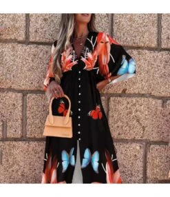 Casual V-Neck Print Maxi Dress Single-Breasted Long Sleeve Resort High Slit Wholesale Dresses SDN560693 -DivaLook Shop f116c672 0dee 45da 8d54 2f9ba41a1596 c83930598f5ed5a7111426e8f0a8431a