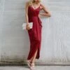 Spaghetti Strap V Neck Tie Waist High Split Hem Red Wholesale Cami Dresses SD204552 -DivaLook Shop f66b58f7 d79a 446c 8fad 4731b039525a 12ac27825347ea08d311f0254504ee11