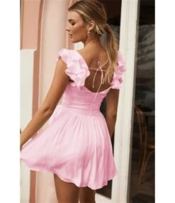 Sexy Deep V Ruffles Sleeve Dress Solid Color Lace-Up Backless Wholesale Dresses SDN560229 -DivaLook Shop f9c6ec5e ccde 4857 bfa0 eb10e3570aa8 3d4b331c89c0369d9333959218e3dc8f