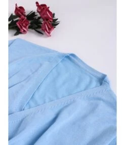 Side Tie Split Plain Knitting Dress -DivaLook Shop img 3897